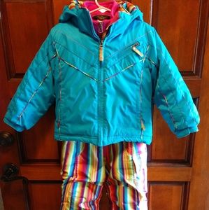 3 piece Snow Dragons snow suit, fleece, and jacket